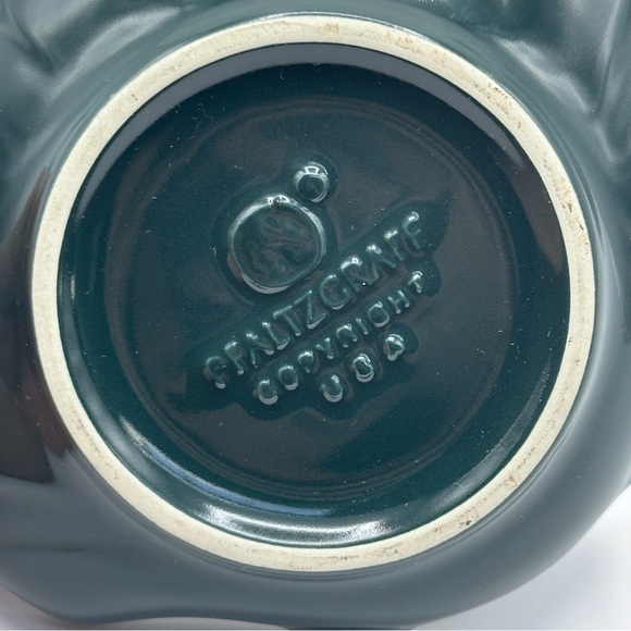 Pfaltzgraff Sea Shell Soap Dish Trinket Dish Key Tray Hunter Green 5 1/2 x 5" - Picture 4 of 8